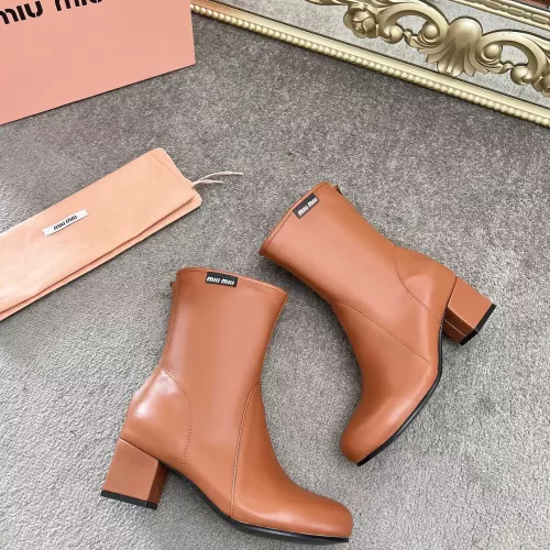 Replica MIU MIU Boots For Women #1374298 $100.00 USD for Wholesale