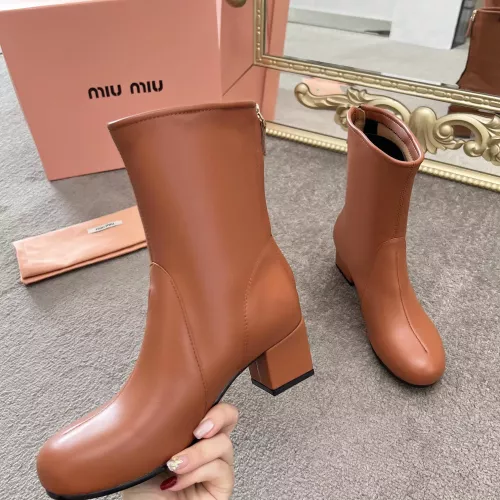 Replica MIU MIU Boots For Women #1374298 $100.00 USD for Wholesale