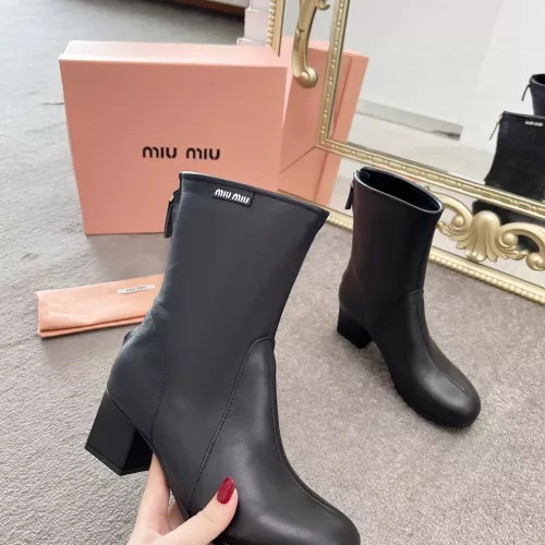 Replica MIU MIU Boots For Women #1374299 $100.00 USD for Wholesale