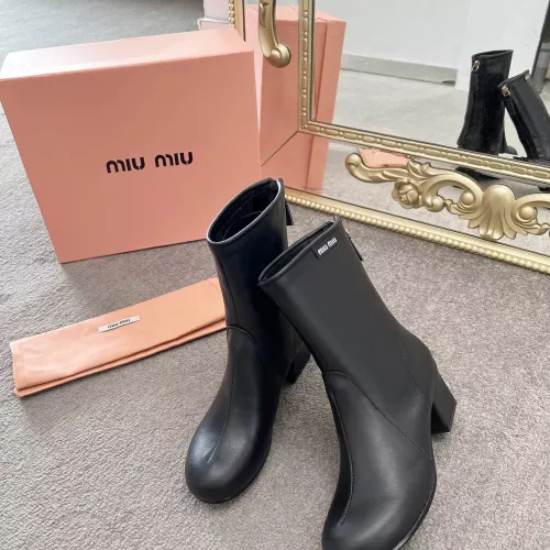 Replica MIU MIU Boots For Women #1374299 $100.00 USD for Wholesale