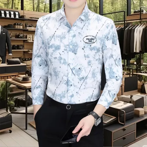 Cheap Prada Shirts Long Sleeved For Men #1374898, $$56.00 USD On Prada Shirts