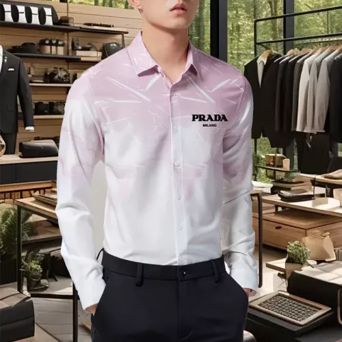 Replica Prada Shirts Long Sleeved For Men #1374899 $56.00 USD for Wholesale