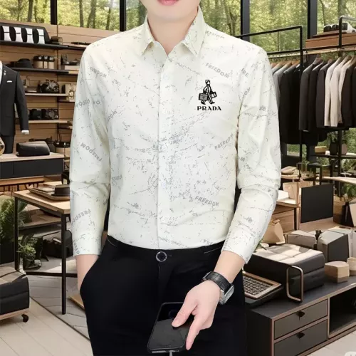 Cheap Prada Shirts Long Sleeved For Men #1374902, $$56.00 USD On Prada Shirts