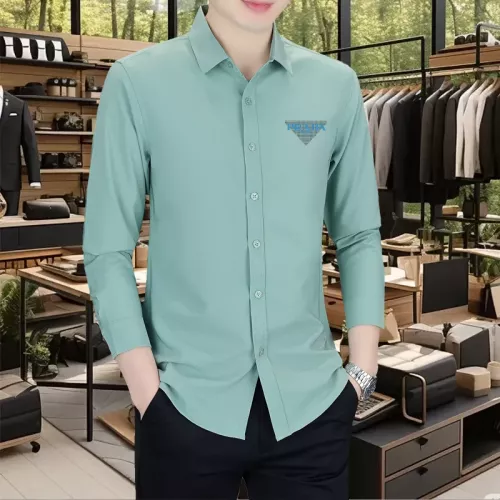 Cheap Prada Shirts Long Sleeved For Men #1374907, $$56.00 USD On Prada Shirts