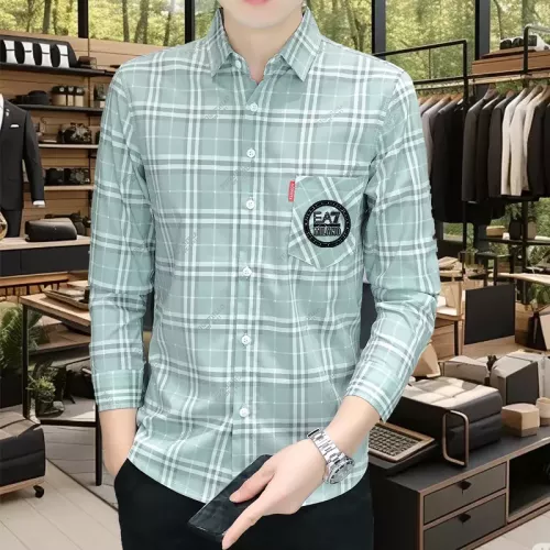 Replica Armani Shirts Long Sleeved For Men #1374931 $56.00 USD for Wholesale