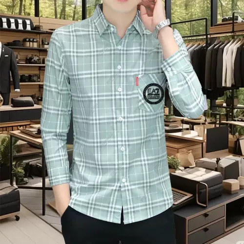 Replica Armani Shirts Long Sleeved For Men #1374931 $56.00 USD for Wholesale