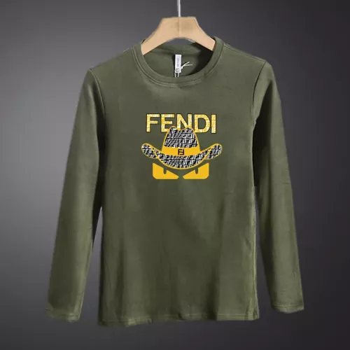 Cheap Fendi T-Shirts Long Sleeved For Men #1375588, $$40.00 USD On Fendi T-Shirts