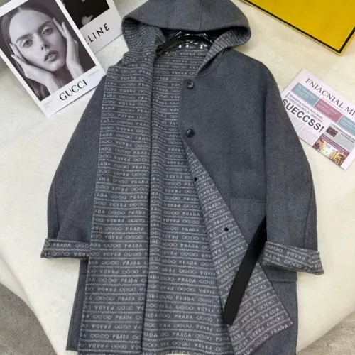Replica Prada Coat Long Sleeved For Women #1376603 $350.41 USD for Wholesale