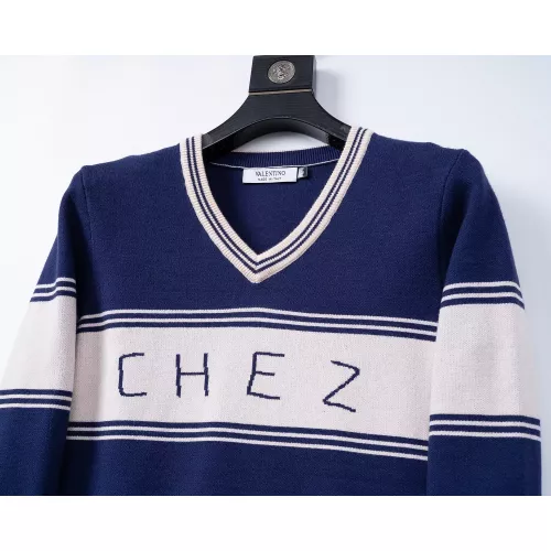 Replica Valentino Sweaters Long Sleeved For Men #1376676 $45.00 USD for Wholesale