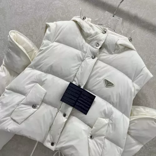 Replica Prada Down Feather Coat Long Sleeved For Women #1376686 $170.00 USD for Wholesale