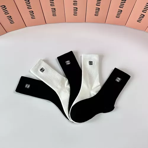 Replica MIU MIU Socks #1377797 $29.00 USD for Wholesale