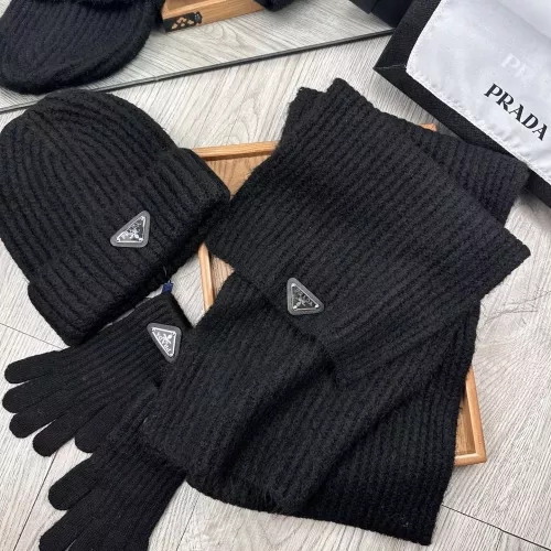 Replica Prada Hat and Scarf and Glove Set #1378250 $48.00 USD for Wholesale