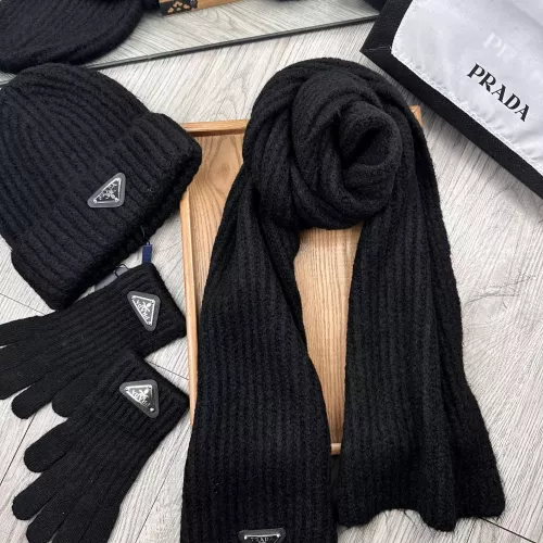 Replica Prada Hat and Scarf and Glove Set #1378250 $48.00 USD for Wholesale