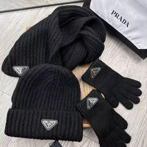 Replica Prada Hat and Scarf and Glove Set #1378250 $48.00 USD for Wholesale