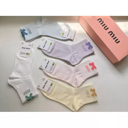 Replica MIU MIU Socks For Women #1378401 $25.00 USD for Wholesale