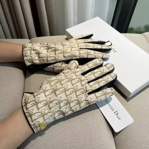Replica Christian Dior Gloves For Women #1379139 $64.00 USD for Wholesale
