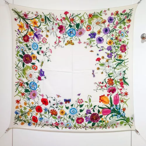 Cheap Gucci Silk Squares #1379375, $$85.00 USD On Gucci Scarf