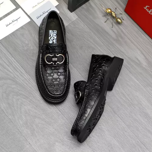 Replica Salvatore Ferragamo Leather Shoes For Men #1380537 $98.00 USD for Wholesale