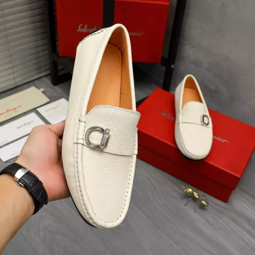 Replica Salvatore Ferragamo Leather Shoes For Men #1380550 $76.00 USD for Wholesale
