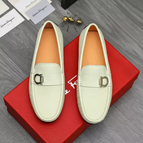 Replica Salvatore Ferragamo Leather Shoes For Men #1380551 $76.00 USD for Wholesale