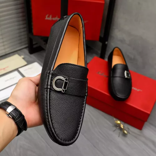 Replica Salvatore Ferragamo Leather Shoes For Men #1380552 $76.00 USD for Wholesale