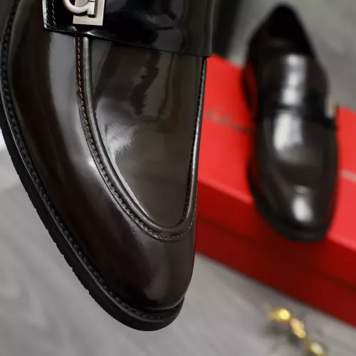 Replica Salvatore Ferragamo Leather Shoes For Men #1380557 $88.00 USD for Wholesale