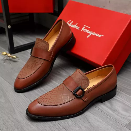 Cheap Salvatore Ferragamo Leather Shoes For Men #1380558, $$88.00 USD On Salvatore Ferragamo Leather Shoes