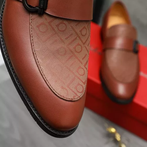 Replica Salvatore Ferragamo Leather Shoes For Men #1380558 $88.00 USD for Wholesale