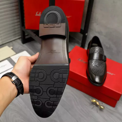 Replica Salvatore Ferragamo Leather Shoes For Men #1380559 $88.00 USD for Wholesale