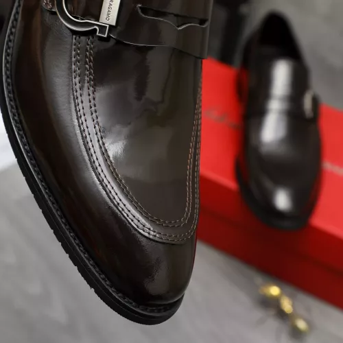 Replica Salvatore Ferragamo Leather Shoes For Men #1380565 $88.00 USD for Wholesale