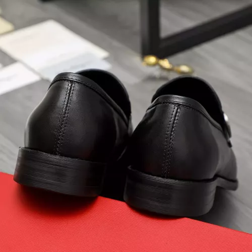 Replica Salvatore Ferragamo Leather Shoes For Men #1380567 $88.00 USD for Wholesale