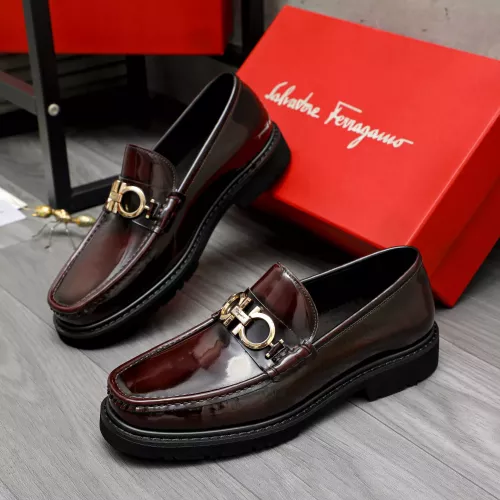 Cheap Salvatore Ferragamo Leather Shoes For Men #1380568, $$96.00 USD On Salvatore Ferragamo Leather Shoes