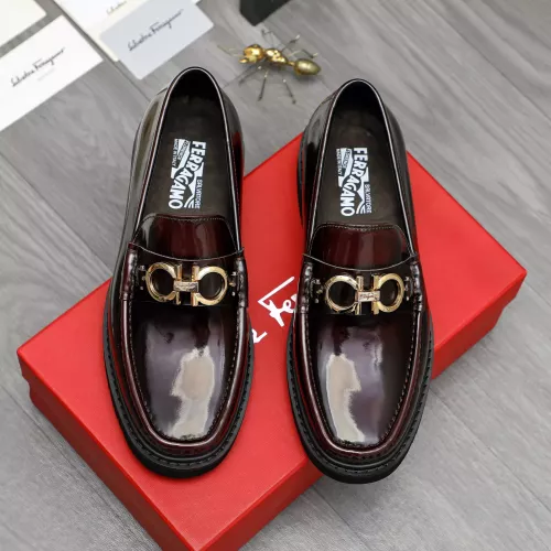 Replica Salvatore Ferragamo Leather Shoes For Men #1380568 $96.00 USD for Wholesale