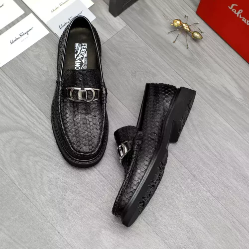 Replica Salvatore Ferragamo Leather Shoes For Men #1380569 $96.00 USD for Wholesale