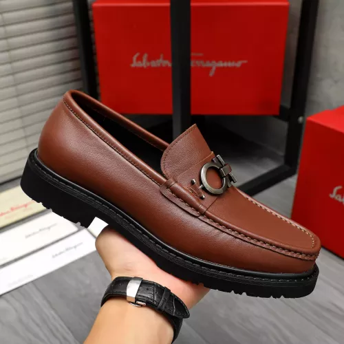 Replica Salvatore Ferragamo Leather Shoes For Men #1380570 $96.00 USD for Wholesale