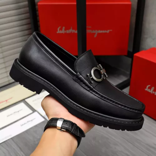 Replica Salvatore Ferragamo Leather Shoes For Men #1380571 $96.00 USD for Wholesale