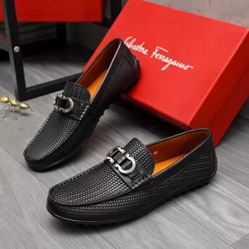Cheap Salvatore Ferragamo Leather Shoes For Men #1380573, $$76.00 USD On Salvatore Ferragamo Leather Shoes
