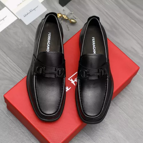 Replica Salvatore Ferragamo Leather Shoes For Men #1380577 $82.00 USD for Wholesale