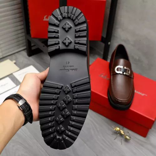 Replica Salvatore Ferragamo Leather Shoes For Men #1380579 $100.00 USD for Wholesale