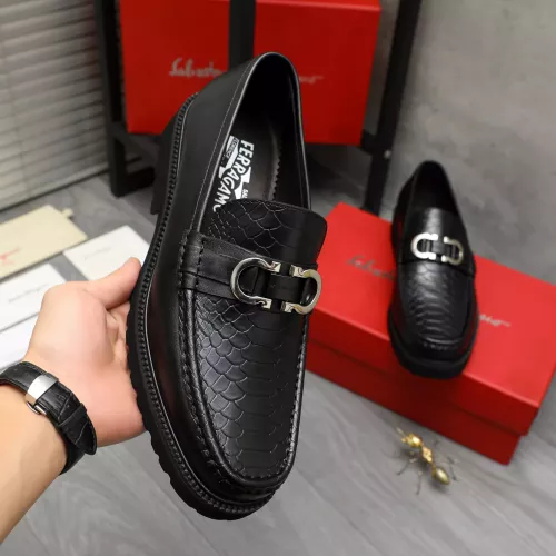 Replica Salvatore Ferragamo Leather Shoes For Men #1380594 $100.00 USD for Wholesale