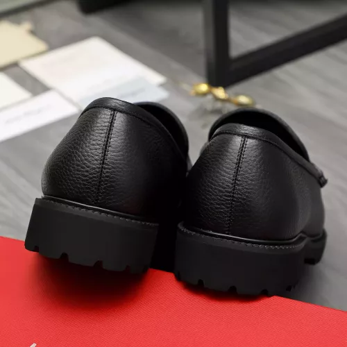 Replica Salvatore Ferragamo Leather Shoes For Men #1380595 $100.00 USD for Wholesale