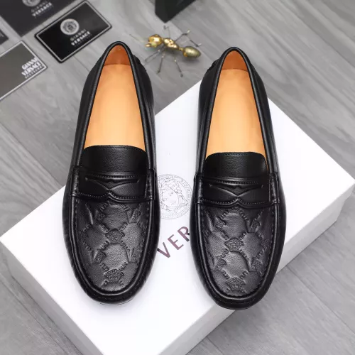 Replica Versace Leather Shoes For Men #1380603 $76.00 USD for Wholesale