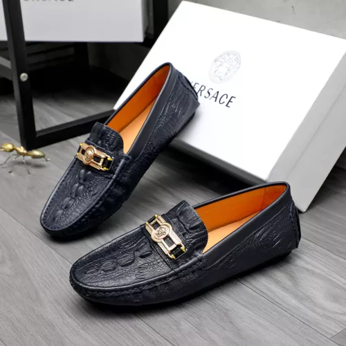 Replica Versace Leather Shoes For Men #1380605 $76.00 USD for Wholesale