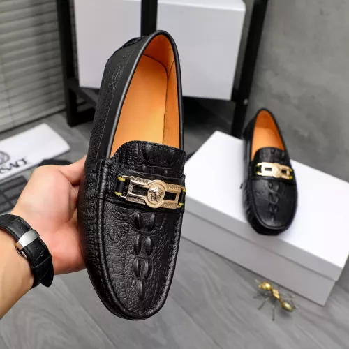Replica Versace Leather Shoes For Men #1380607 $76.00 USD for Wholesale