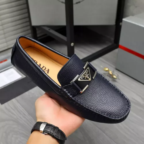 Replica Prada Leather Shoes For Men #1380619 $76.00 USD for Wholesale