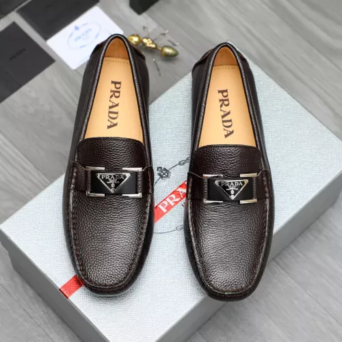 Replica Prada Leather Shoes For Men #1380620 $76.00 USD for Wholesale