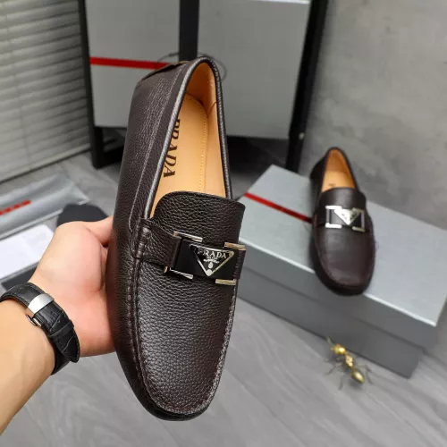 Replica Prada Leather Shoes For Men #1380620 $76.00 USD for Wholesale