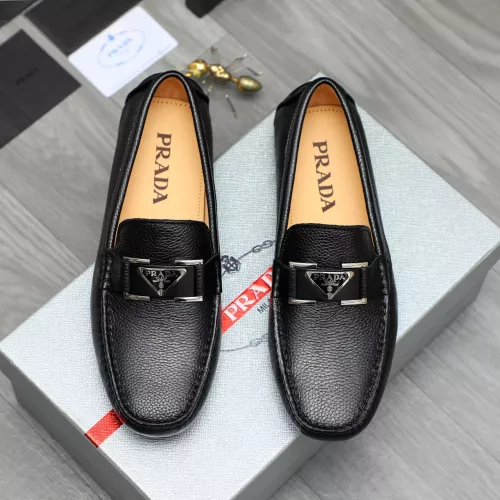 Replica Prada Leather Shoes For Men #1380621 $76.00 USD for Wholesale
