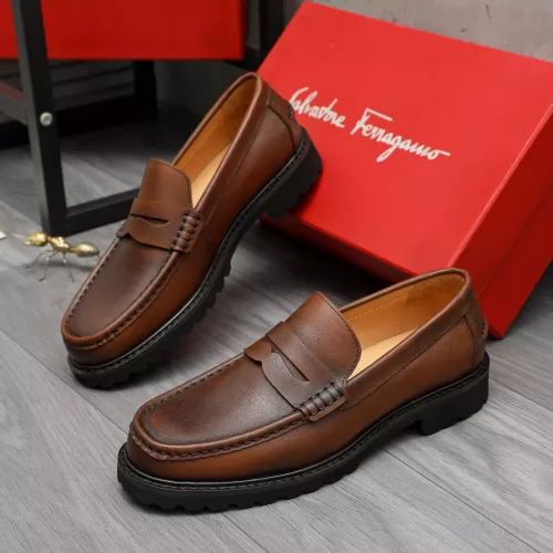 Cheap Salvatore Ferragamo Leather Shoes For Men #1380640, $$85.00 USD On Salvatore Ferragamo Leather Shoes