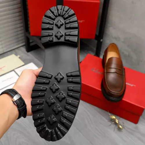 Replica Salvatore Ferragamo Leather Shoes For Men #1380640 $85.00 USD for Wholesale